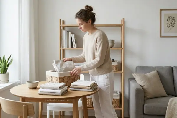 Organização para espaços pequenos na prática