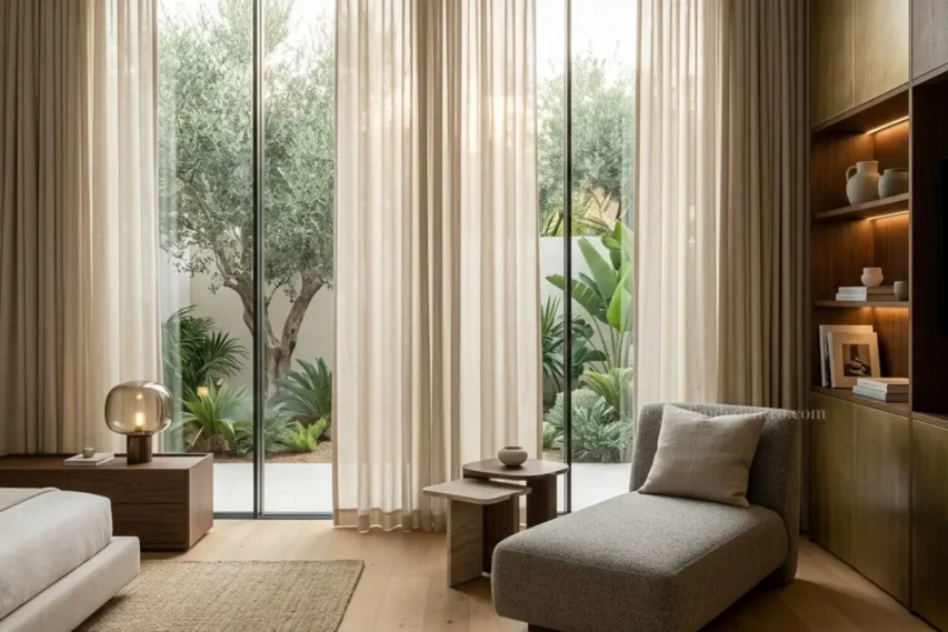 Cortinas longas e fluidas - compras inteligentes