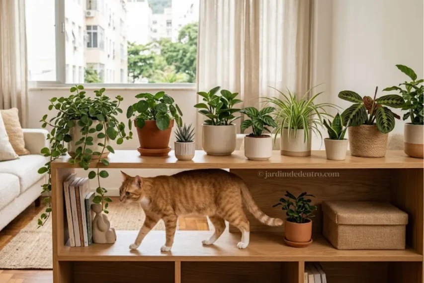 Plantas pequenas para casas e apartamentos com gatos